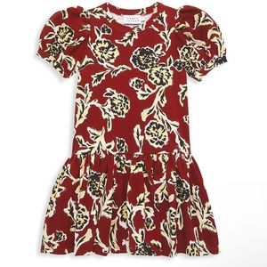 NWT Tanya Taylor girls mini Kiara maroon dress size medium (8/9)